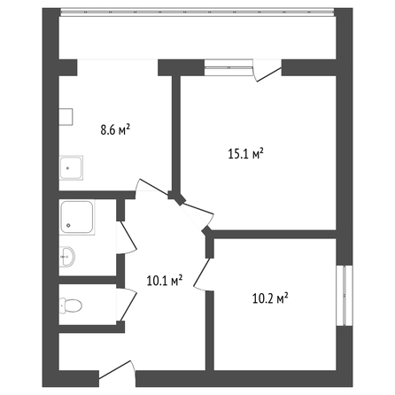 
   Продам 2-комнатную, 56.1 м², Гоголя ул, 60/2

. Фото 12.