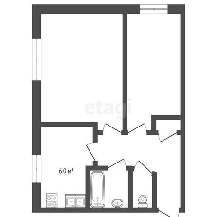 
   Продам 2-комнатную, 56 м², Дзержинского ул, 223а

. Фото 15.