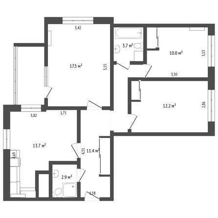 
   Продам 3-комнатную, 78.4 м², Тухачевского ул, 26/10

. Фото 12.