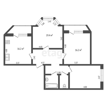 
   Продам 3-комнатную, 79 м², Серова ул, 470/6

. Фото 16.