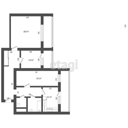 
   Продам 3-комнатную, 80 м², 50 лет ВЛКСМ ул, 32/1

. Фото 13.