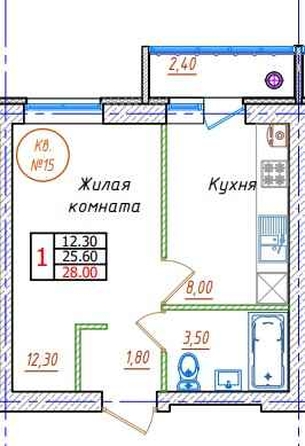 
   Продам 1-комнатную, 28 м², Антона Чехова ул, 42

. Фото 12.