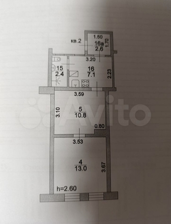 
   Продам 2-комнатную, 34 м², Власова ул, 10

. Фото 2.