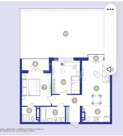 
   Продам 2-комнатную, 70.02 м², Широкая ул

. Фото 4.