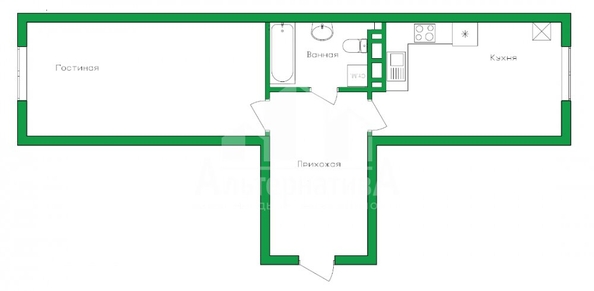 
   Продам 1-комнатную, 40.3 м², Гоголя ул

. Фото 14.