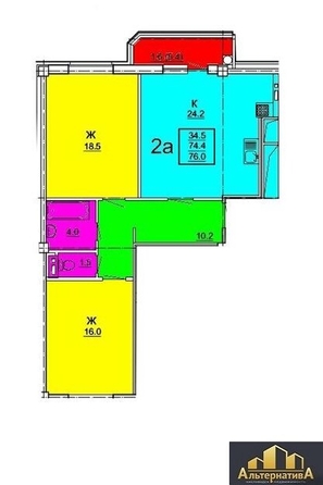 
  Продается 2-комн. квартира, 76 м², Егоршина ул
. Фото 1.