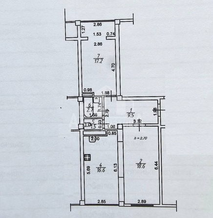 
   Продам 2-комнатную, 61 м², Ленинградская ул

. Фото 15.