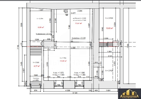 
  Продается 3-комн. квартира, 93.4 м², Пикетный пер
. Фото 8.