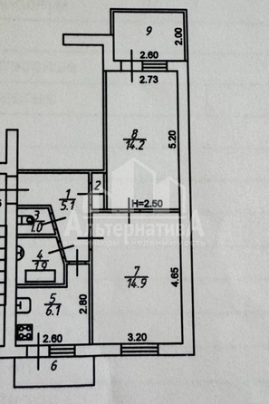 
   Продам 2-комнатную, 43.8 м², Героев Медиков ул

. Фото 12.