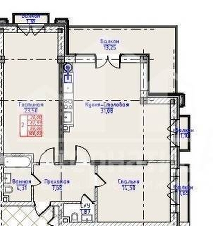 
   Продам 1-комнатную, 60.6 м², Виноградная ул

. Фото 9.