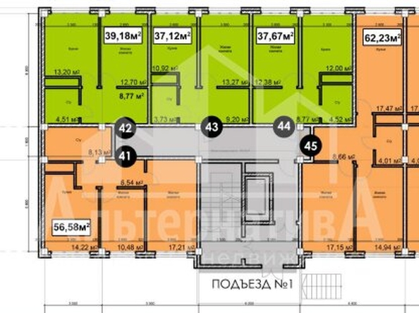 
  Продается 1-комн. квартира, 37.67 м², Благодатная ул
. Фото 6.