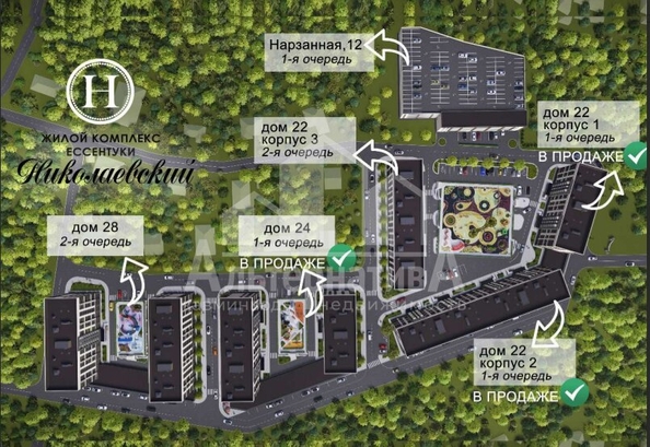
   Продам 2-комнатную, 55.39 м², Благодатная ул

. Фото 3.