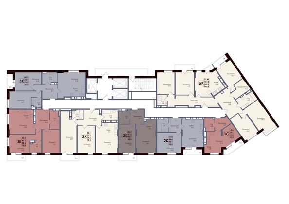 
  Продается 2-комн. квартира 48.37 м², в ЖК Академия, 1 этап. Фото 2.
