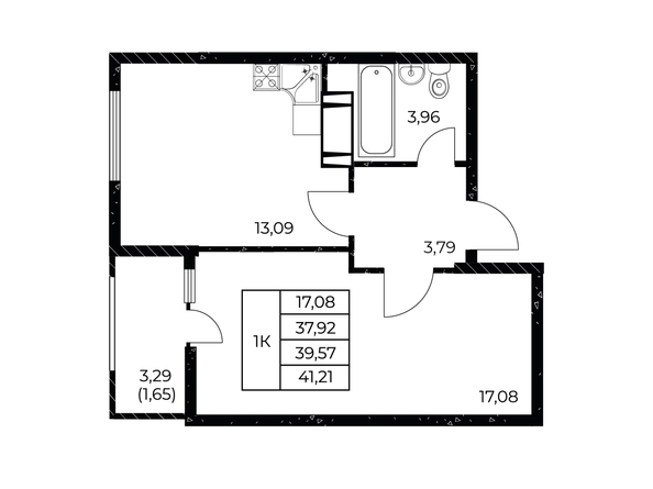 
  Продается 1-комн. квартира 41.21 м², в ЖК Звезда Столицы 2. Фото 2.