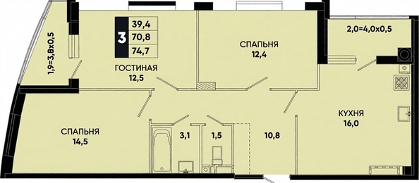 
  Продается 3-комн. квартира 78.6 м². Фото 28.