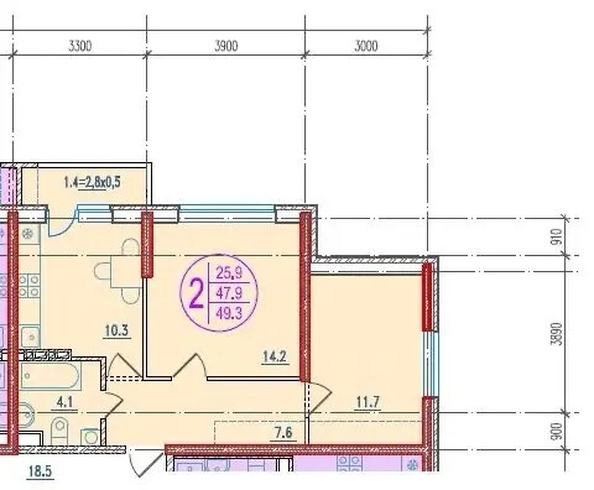 
  Продается 2-комн. квартира 49 м². Фото 15.