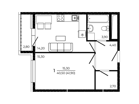 
  Продается 3-комн. квартира 79.95 м², в ЖК ПРИТЯЖЕНИЕ, литер 3. Фото 1.