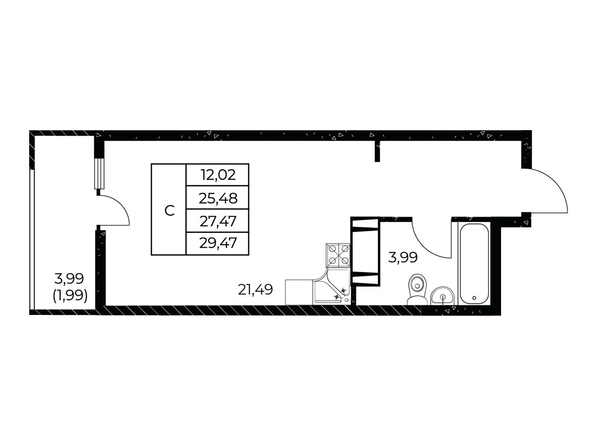 
  Продается студия 29.47 м², в ЖК Звезда Столицы 2. Фото 2.