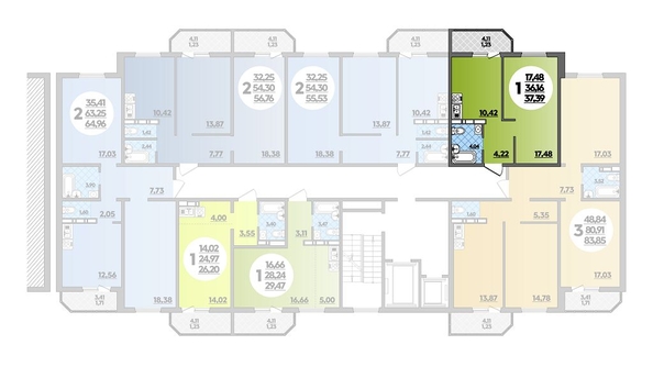 
   Продам 1-комнатную, 37.39 м², Суворовский, литера 7

. Фото 1.