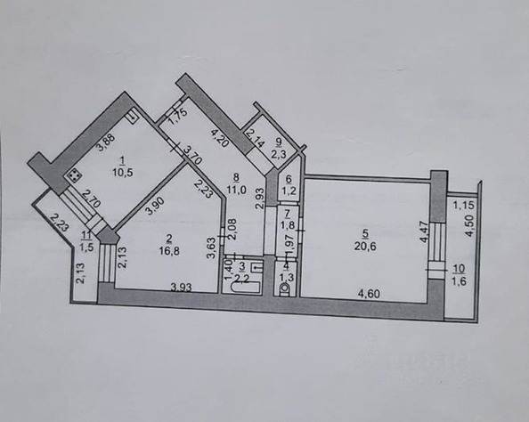 
   Продам 2-комнатную, 68 м², Воровского ул

. Фото 1.