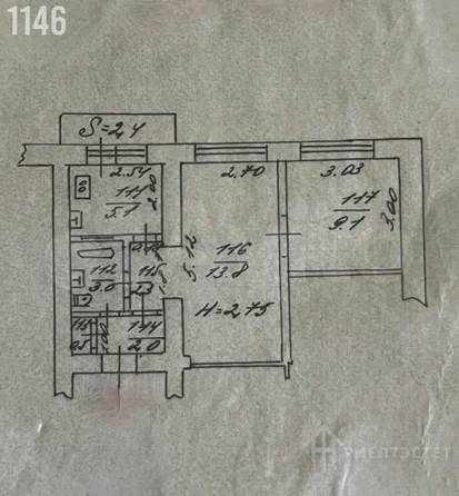 
   Продам 2-комнатную, 35 м², Юфимцева ул, 10/1

. Фото 2.