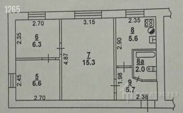 
   Продам 3-комнатную, 41 м², Лесопарковая ул, 18

. Фото 1.