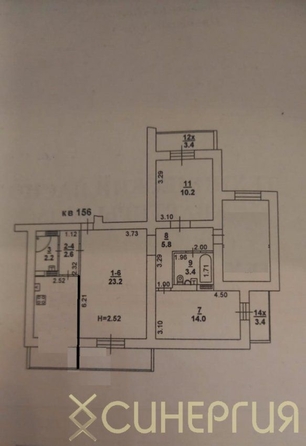 
   Продам 4-комнатную, 90 м², Грибоедовский пер, 6

. Фото 8.