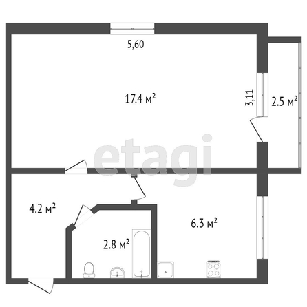 
   Продам 1-комнатную, 32 м², Стачки 1902 года пл, 193

. Фото 1.