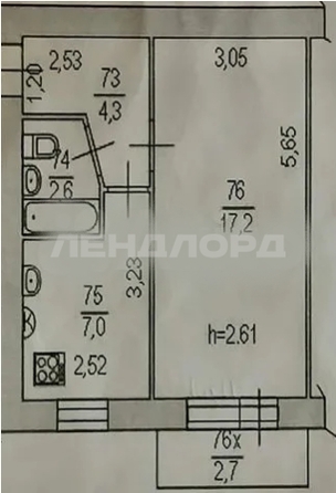 
   Продам 1-комнатную, 31.1 м², 

. Фото 1.