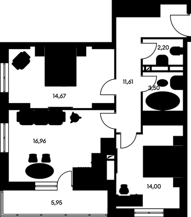 
   Продам 3-комнатную, 69.63 м², Культура, дом 1

. Фото 1.