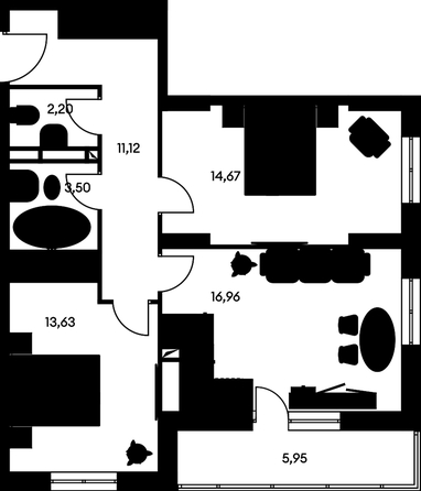 
   Продам 3-комнатную, 68.58 м², Культура, дом 1

. Фото 1.