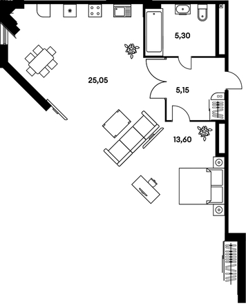 
  Продается 2-комн. квартира, 49.3 м², ЖК Гринсайд, 5.1-5.5
. Фото 2.