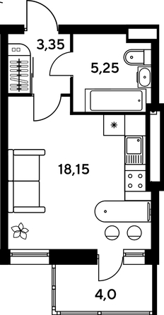 
   Продам 3-комнатную, 72.4 м², Сезоны

. Фото 1.