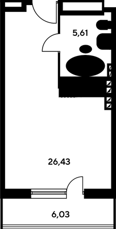 
   Продам студию, 33.7 м², Пушкинская ул, 97

. Фото 1.