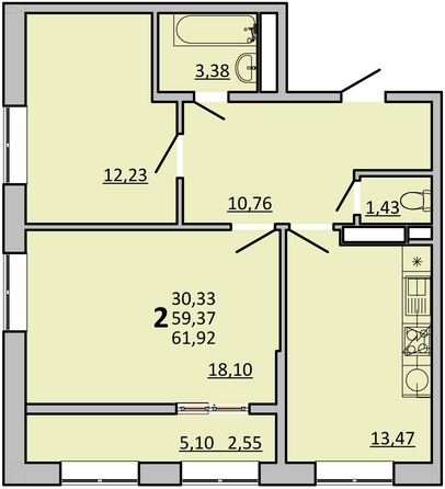 
   Продам 2-комнатную, 69.04 м², Frame (Фрейм), 11Б

. Фото 1.