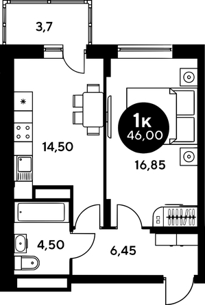 
  Продается 3-комн. квартира, 60.1 м², ЖК Сезоны
. Фото 1.