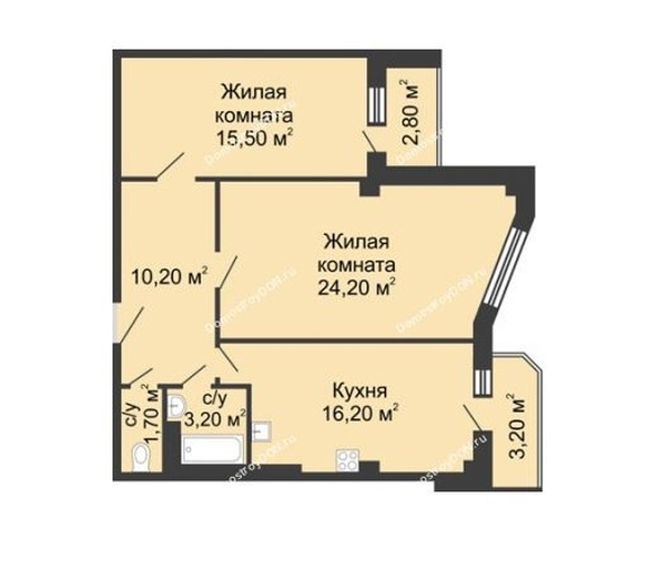 
   Продам 2-комнатную, 74 м², Береговая ул, 19/2

. Фото 3.