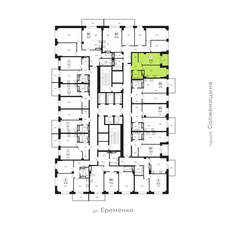 
   Продам 1-комнатную, 43.07 м², Сокольники, литера 8

. Фото 2.