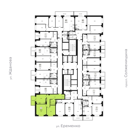 
   Продам 2-комнатную, 67.03 м², Сокольники, литера 10

. Фото 1.