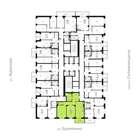 
  Продается 3-комн. квартира, 77.19 м², ЖК Сокольники, литера 10
. Фото 1.