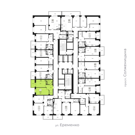 
   Продам 1-комнатную, 41.32 м², Сокольники, литера 9

. Фото 2.