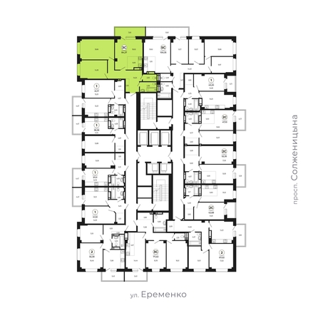 
  Продается 3-комн. квартира, 84.78 м², ЖК Сокольники, литера 9
. Фото 2.
