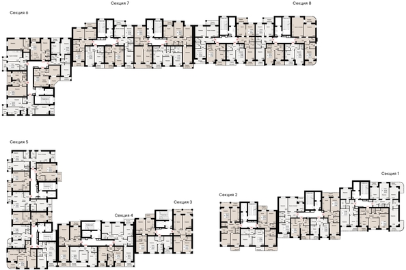 
   Продам 1-комнатную, 41.17 м², Курортный квартал Ривьера, дом 1

. Фото 1.