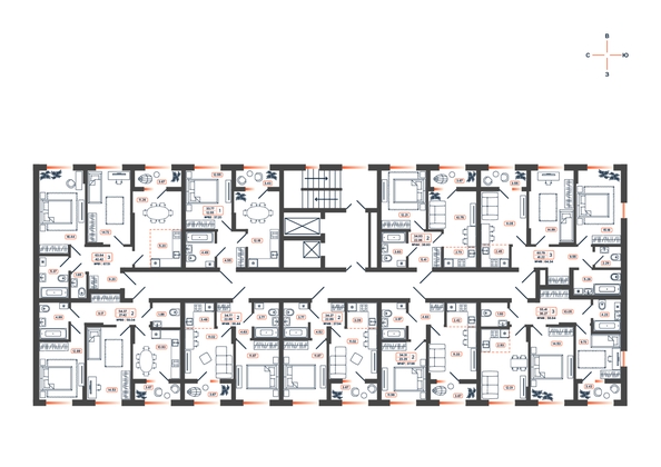 
  Продается 2-комн. квартира, 38.44 м², ЖК Темп, дом 1
. Фото 32.
