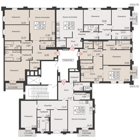 
  Продается 2-комн. квартира, 96.13 м², ЖК Дом-резиденция Собрание
. Фото 2.