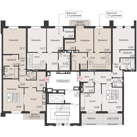 
  Продается 2-комн. квартира, 81.61 м², ЖК Дом-резиденция Собрание
. Фото 2.