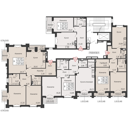 
  Продается 2-комн. квартира, 82.71 м², ЖК Дом-резиденция Собрание
. Фото 2.