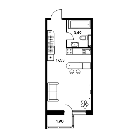 
  Продается студия, 24.3 м², ЖК Малина Парк, дом 1
. Фото 2.