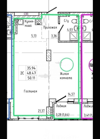 
   Продам 2-комнатную, 50 м², 26-я линия ул, 35

. Фото 5.