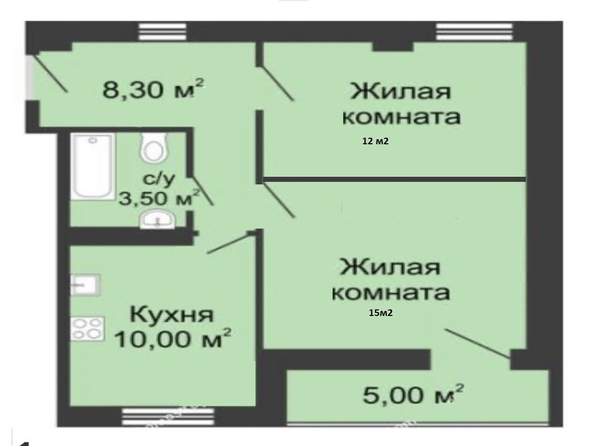 
   Продам 2-комнатную, 52 м², Береговая ул, 19/2

. Фото 4.